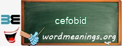 WordMeaning blackboard for cefobid